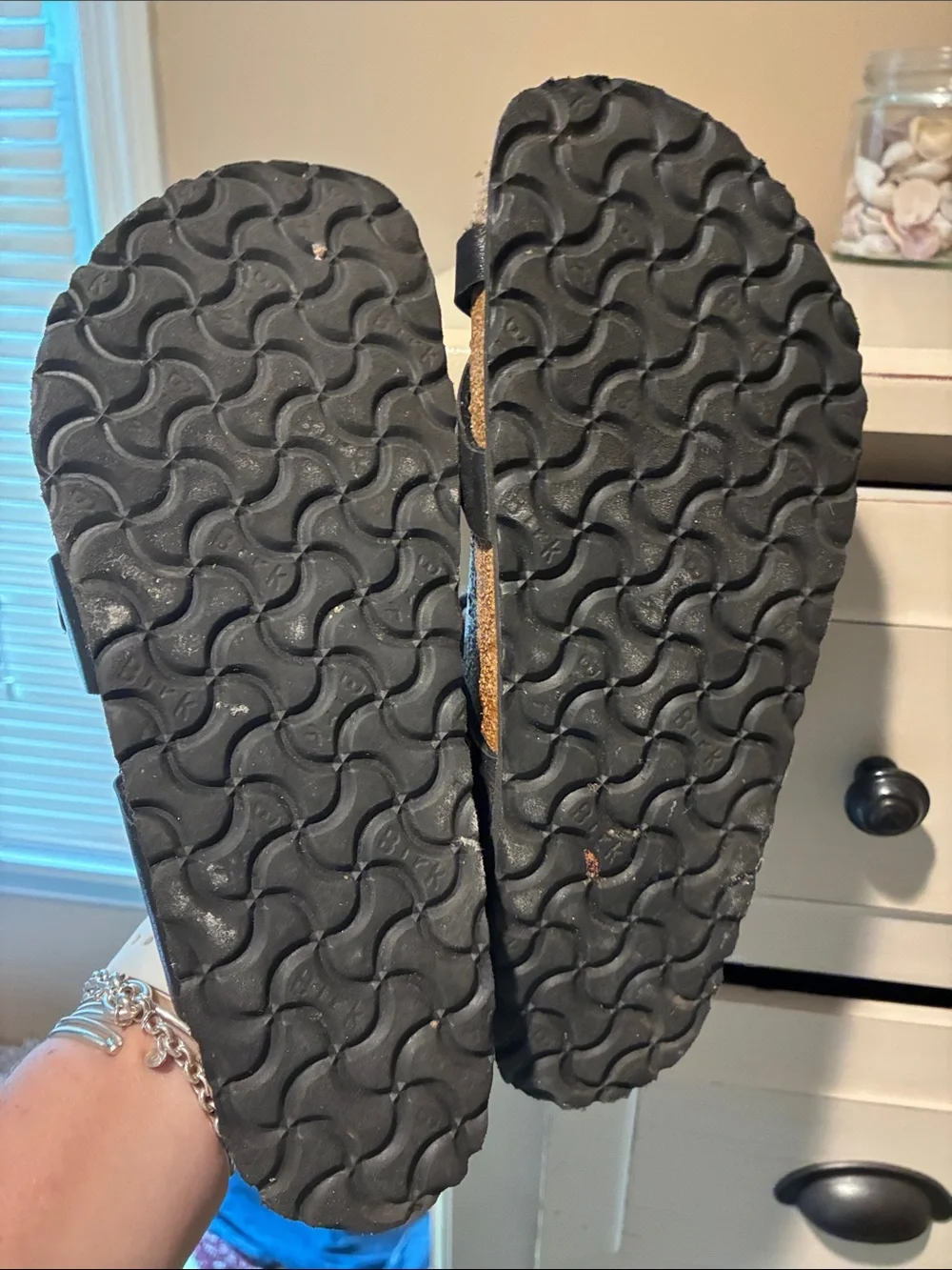 Birkenstock women’s Black Multi-Strap Leather Sandals